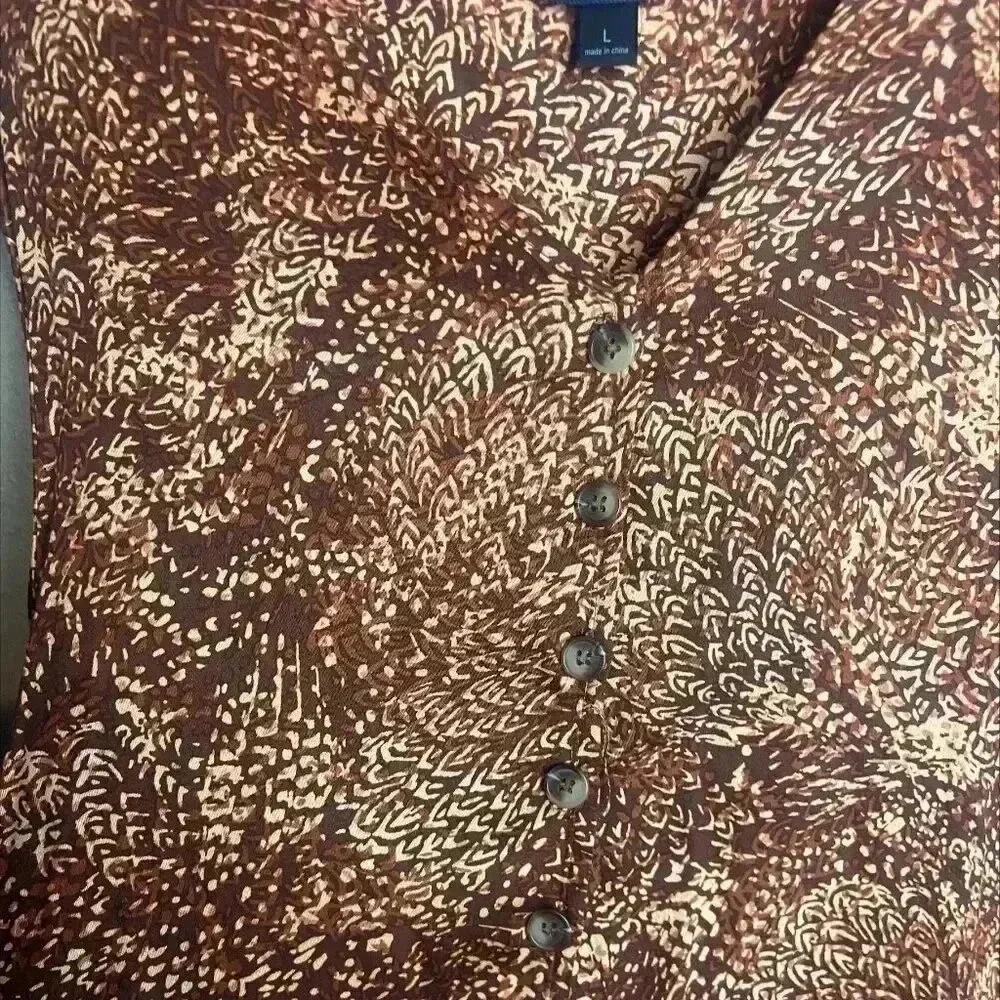 Daytrip Brown Patterned Blouse - image 6